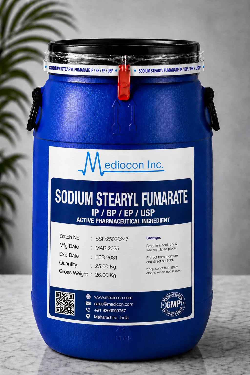 Sodium Stearyl Fumarate API Supplier Manufacturer Aurangabad Maharashtra India — Mediocon Inc