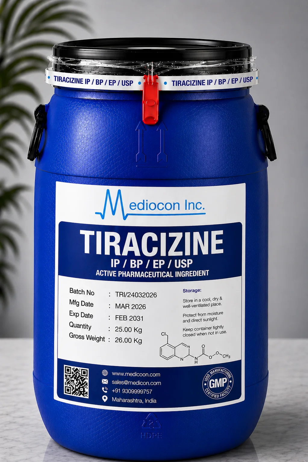 Tiracizine API — Mediocon Inc