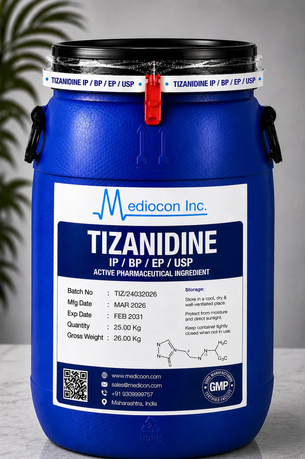 Tizanidine API — Mediocon Inc