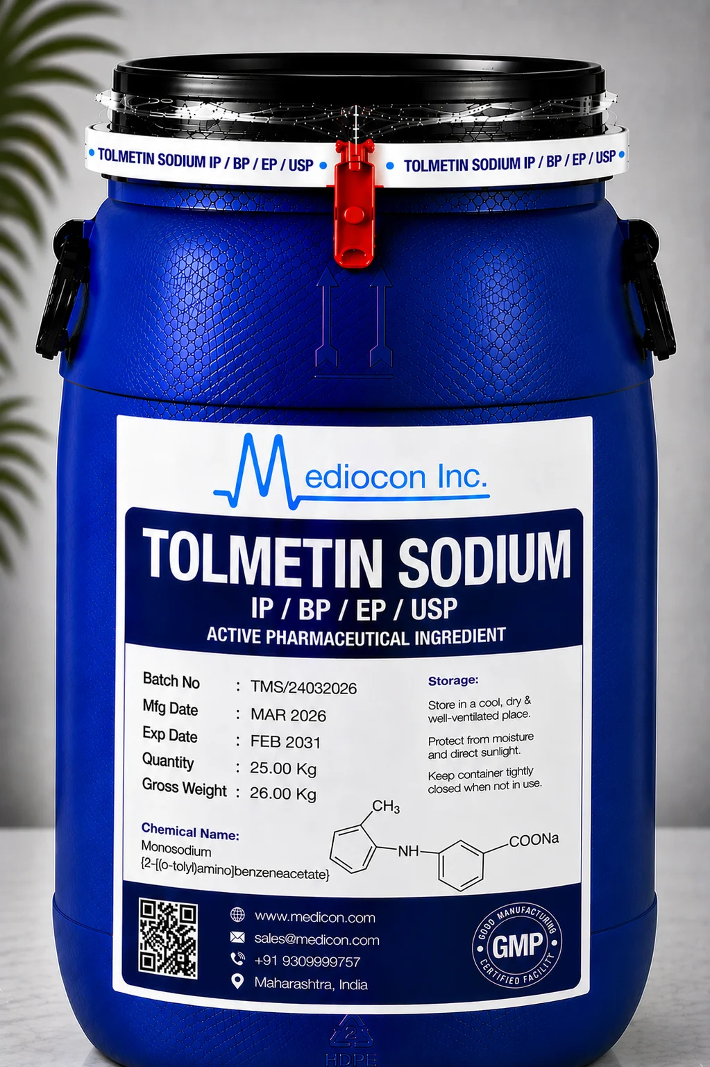 Tolmetin Sodium API — Mediocon Inc