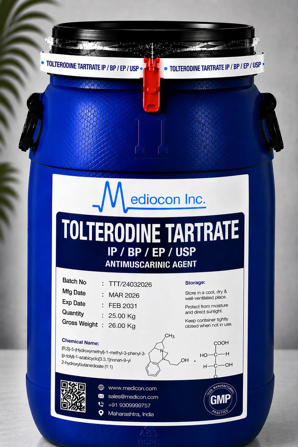 Tolterodine Tartrate API — Mediocon Inc