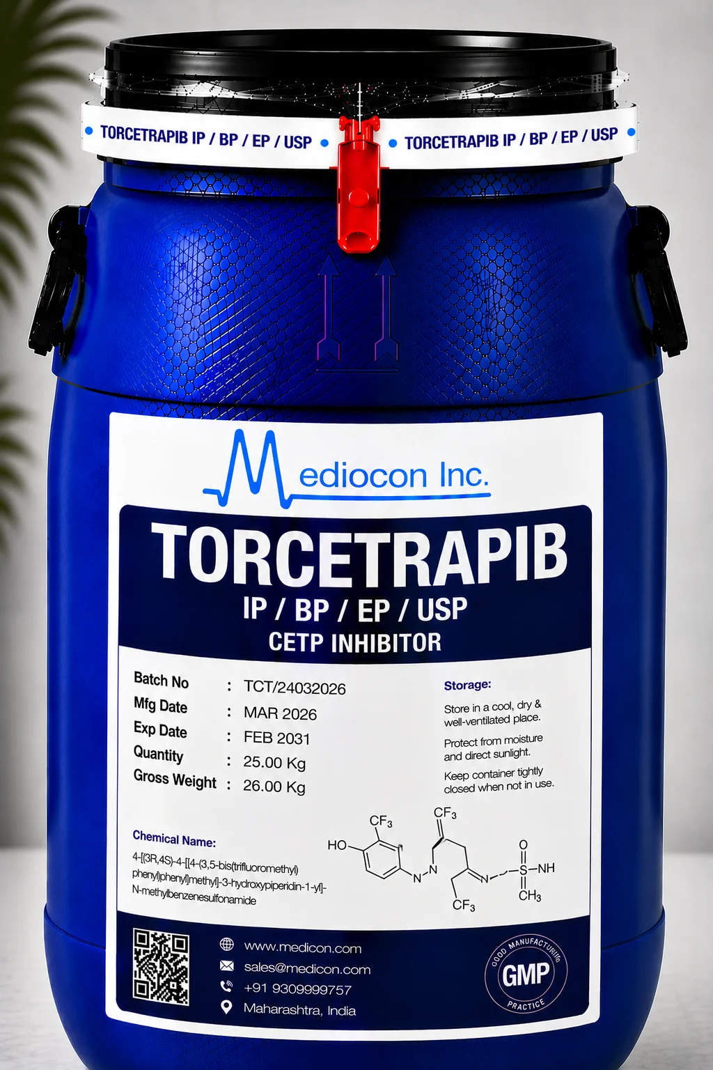 Torcetrapib API — Mediocon Inc
