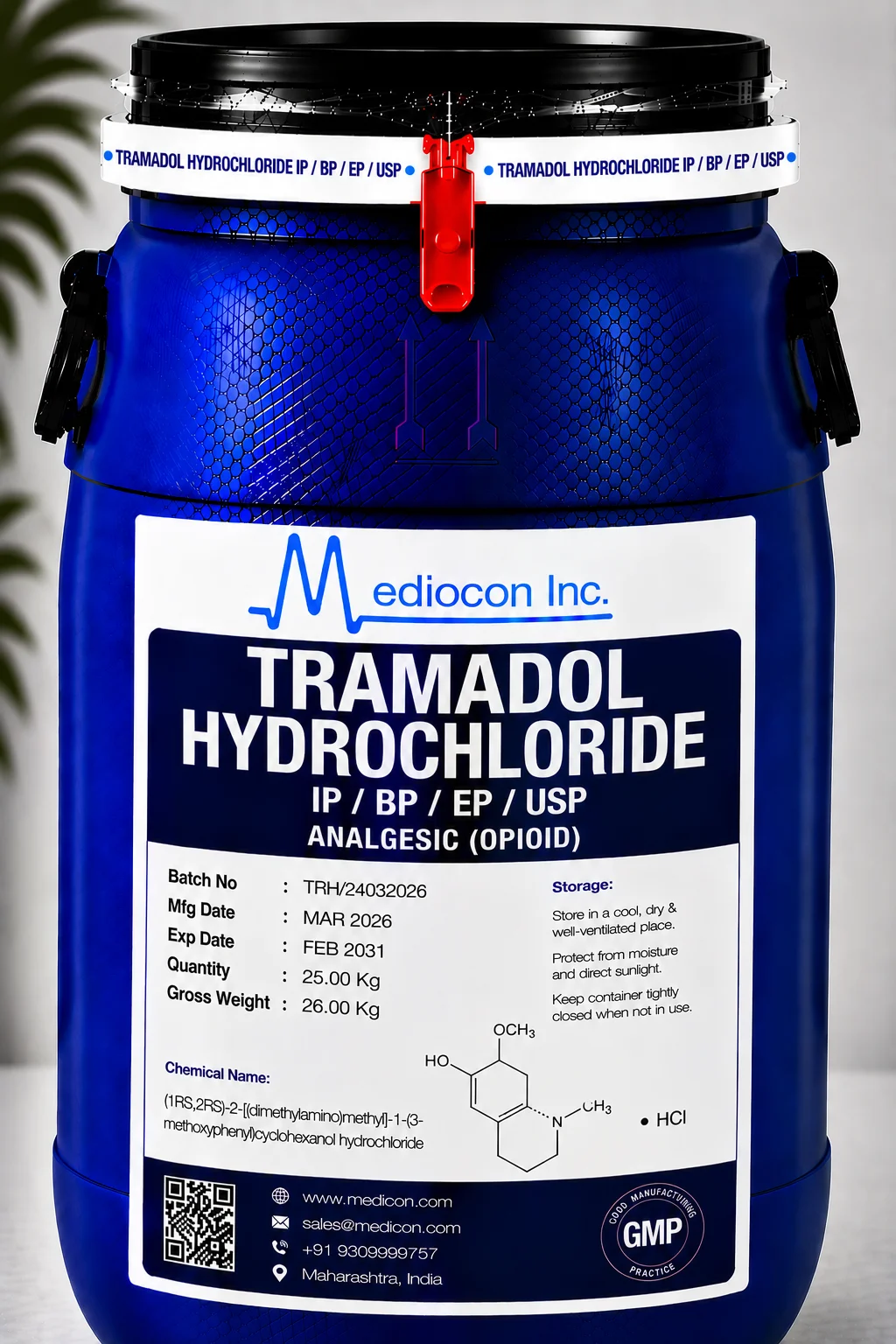 Tramadol Hydrochloride API — Mediocon Inc