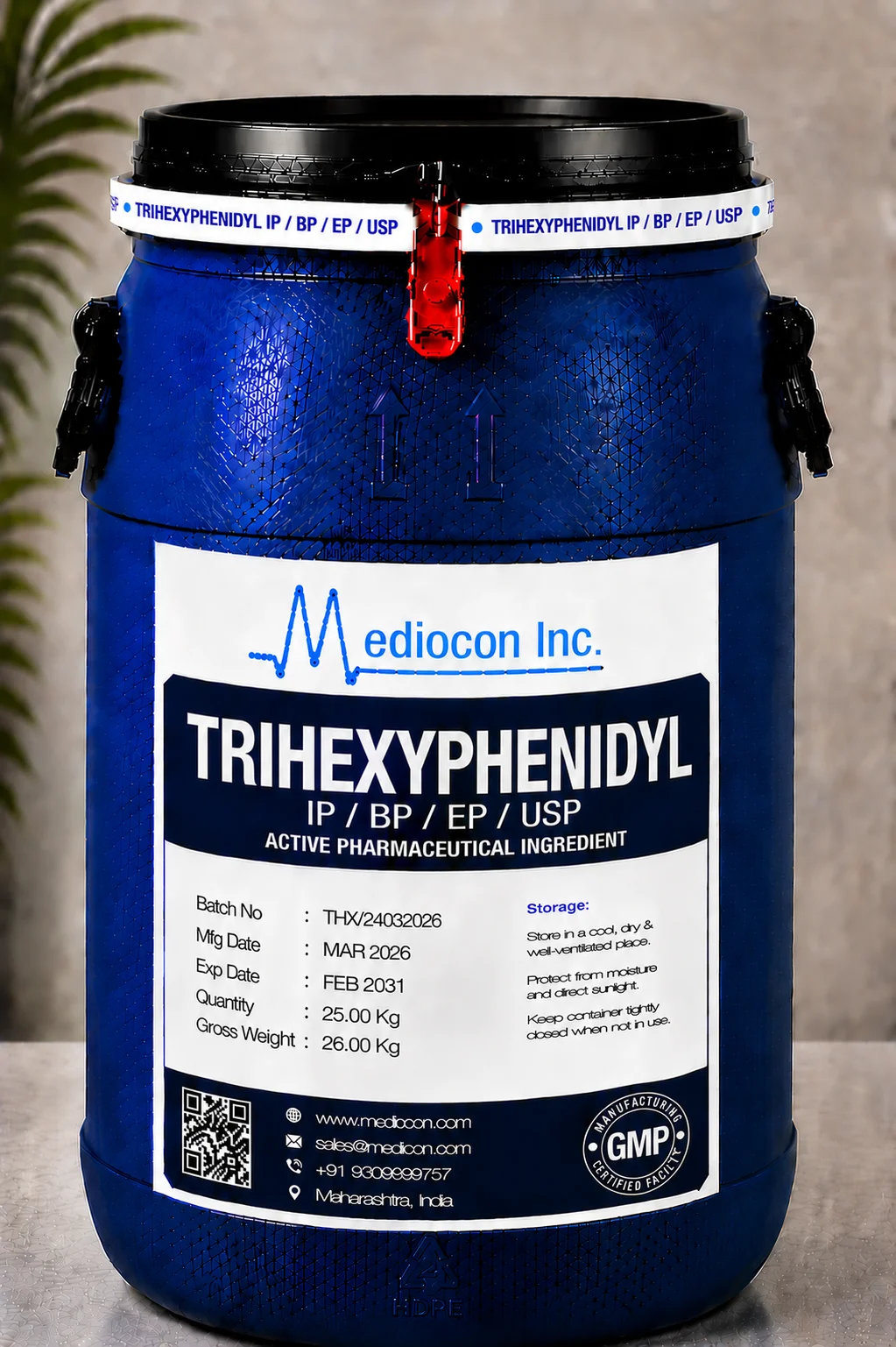 Trihexyphenidyl API — Mediocon Inc