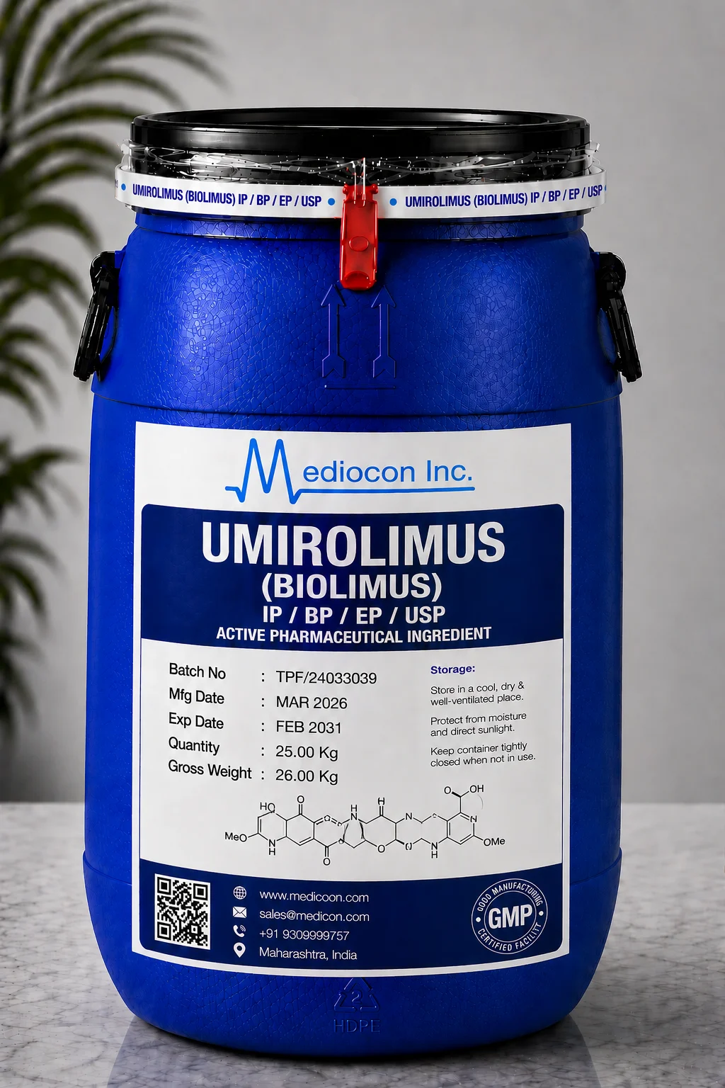 Umirolimus (Biolimus) API — Mediocon Inc
