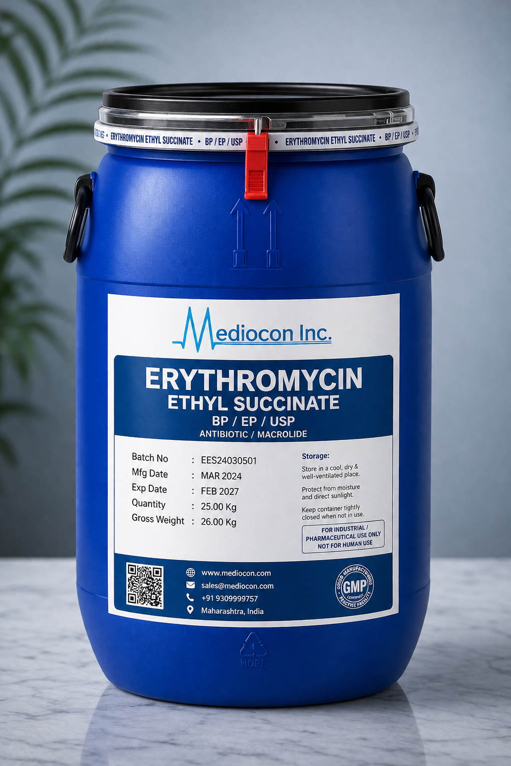 Erythromycin Ethyl Succinate Manufacturer & Supplier in India | Mediocon Inc — Mediocon Inc