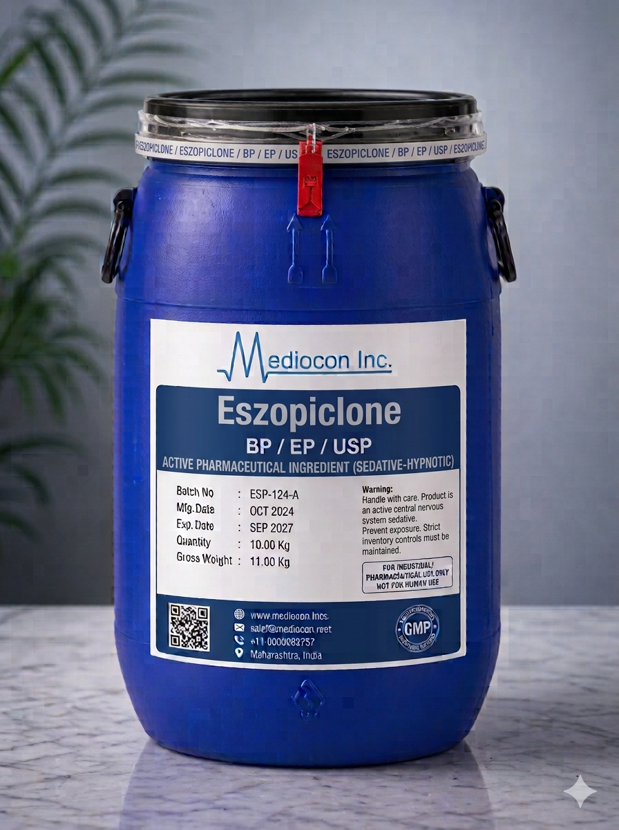 Eszopiclone API Manufacturer & Supplier in India — Mediocon Inc