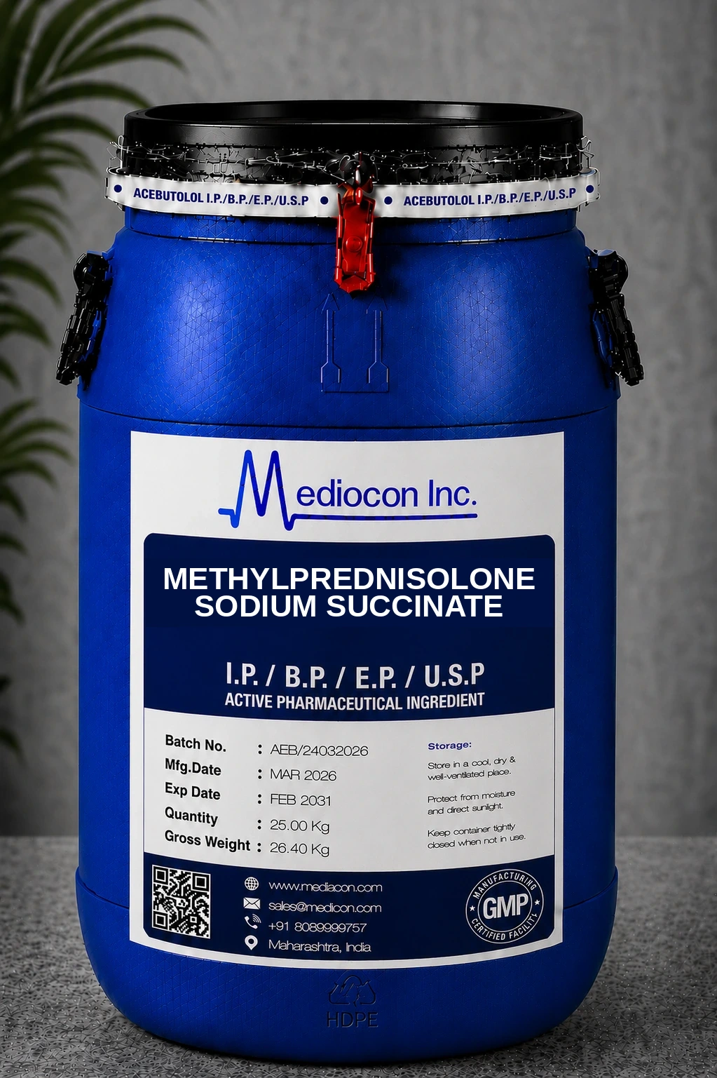 Methylprednisolone Sodium Succinate API Manufacturer & Supplier in India | MEDIOCON INC — Mediocon Inc