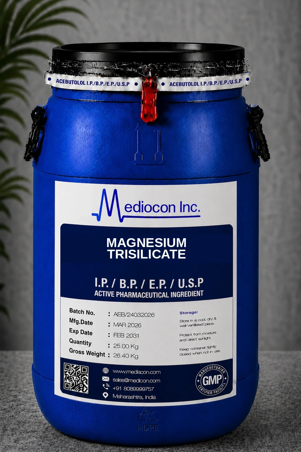 Magnesium Trisilicate API Manufacturer & Supplier in India | MEDIOCON INC — Mediocon Inc
