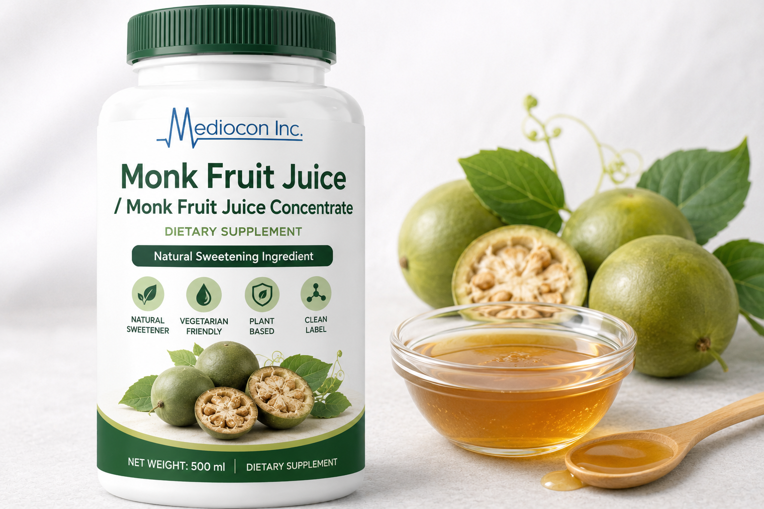 Monk Fruit Juice / Monk Fruit Juice Concentrate Manufacturer and Supplier in India — Mediocon Inc