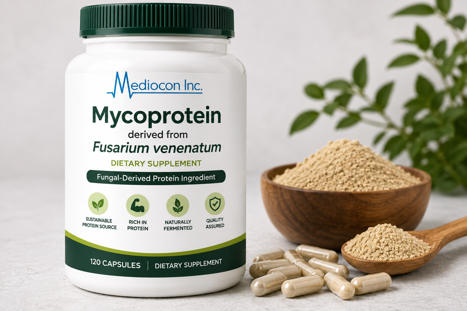 Mycoprotein Derived from Fusarium venenatum Manufacturer and Supplier in India | Mediocon INC — Mediocon Inc