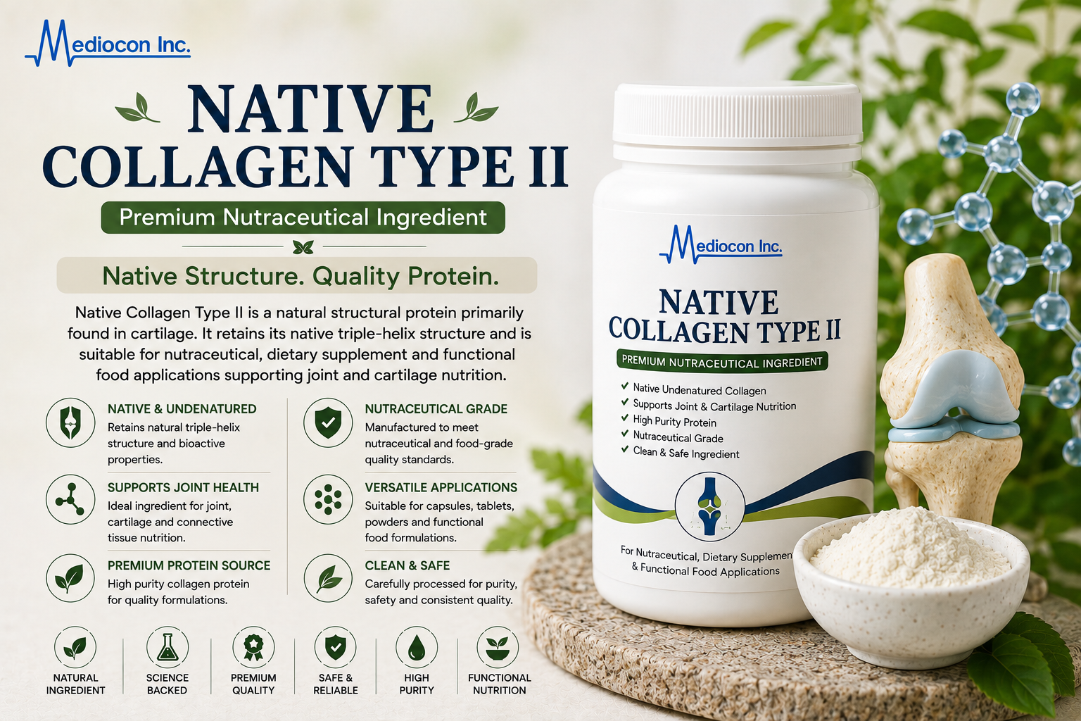 Native Collagen Type II Manufacturer and Supplier in India — Mediocon Inc