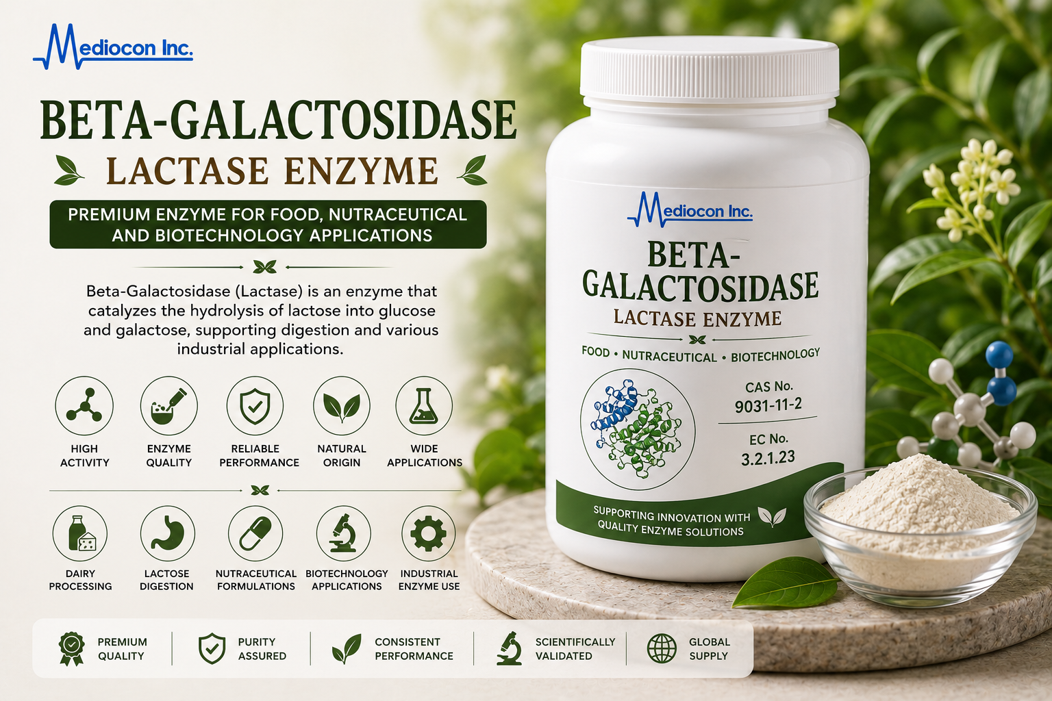 Beta-Galactosidase Manufacturer and Supplier in India — Mediocon Inc