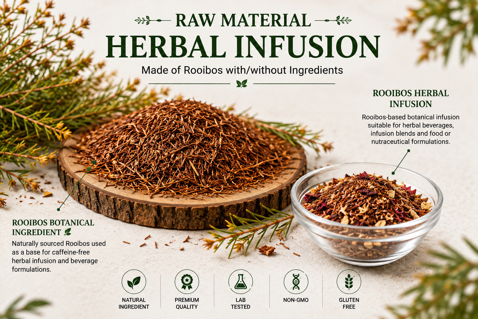 Herbal Infusion (Made of Rooibos with/without Ingredients) Manufacturer and Supplier in India | Mediocon INC — Mediocon Inc
