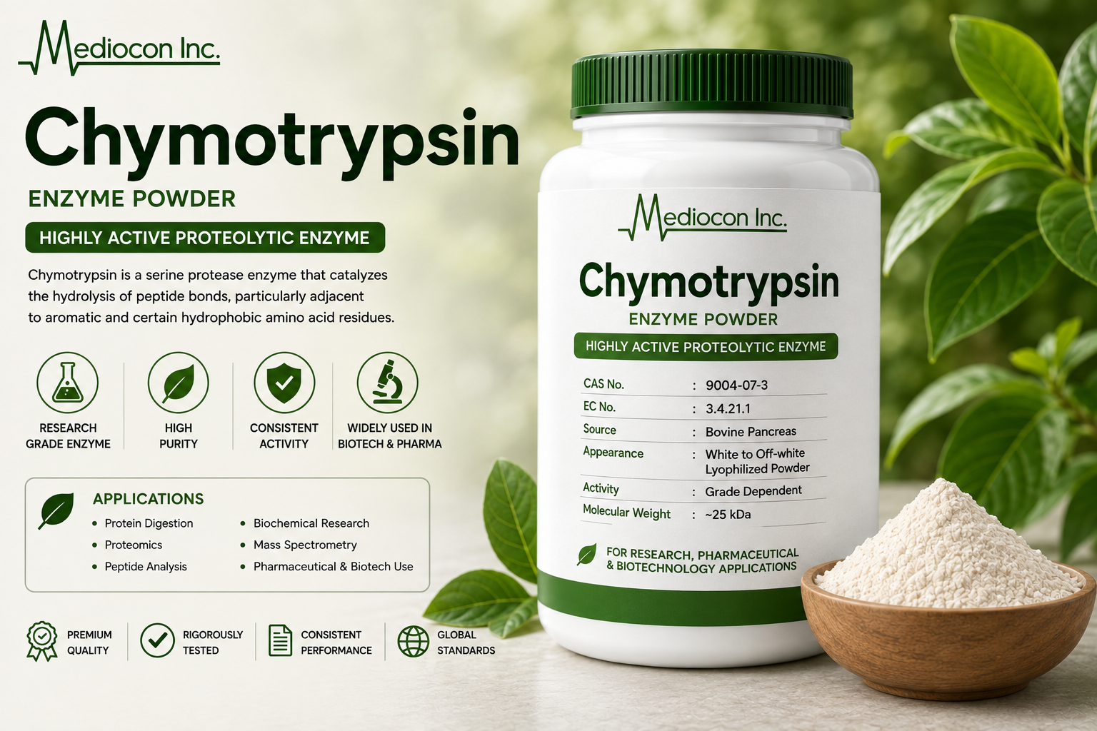 Chymotrypsin Manufacturer and Supplier in India | Mediocon INC — Mediocon Inc