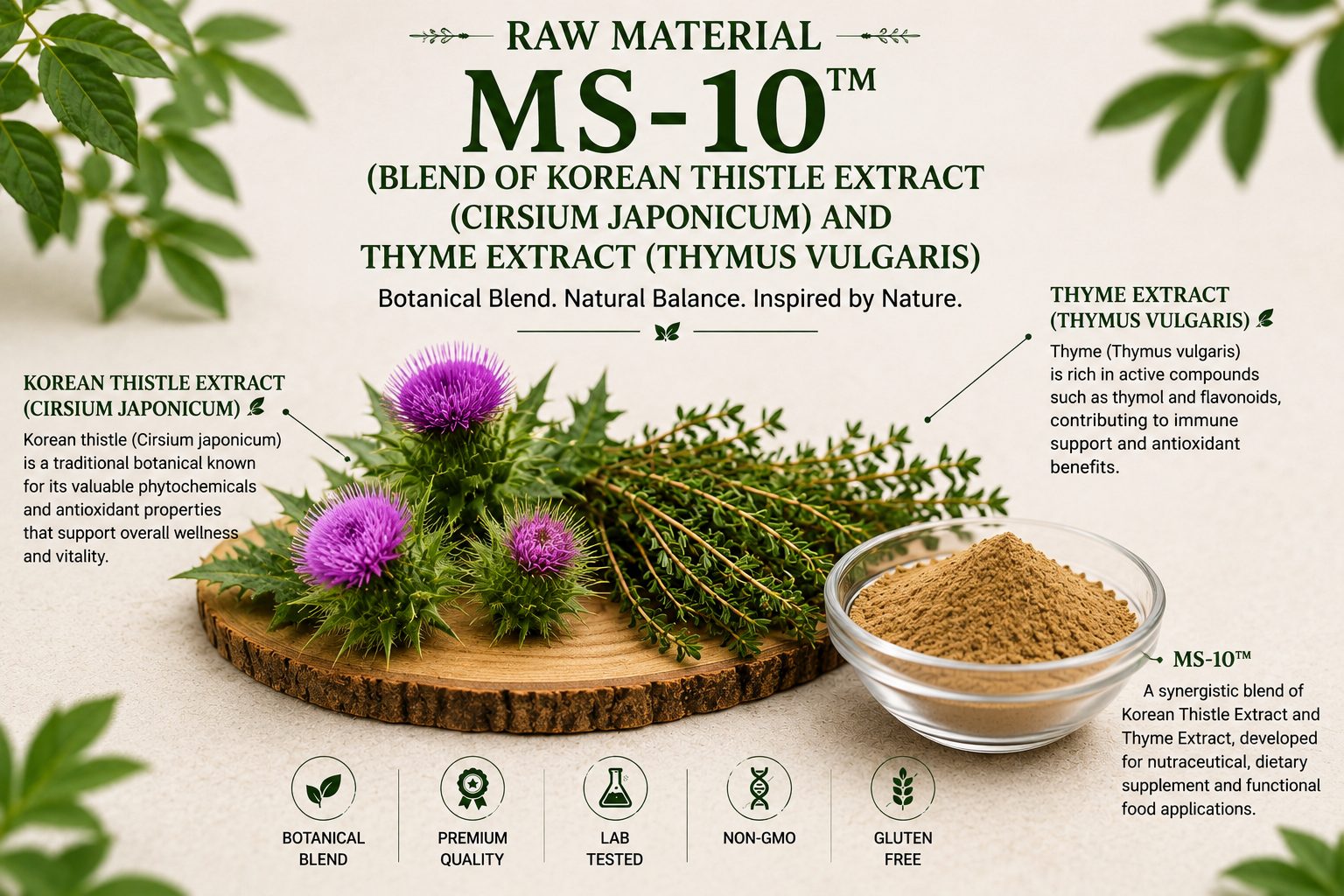 MS-10™ (Blend of Korean Thistle Extract and Thyme Extract) Manufacturer and Supplier in India | Mediocon INC — Mediocon Inc
