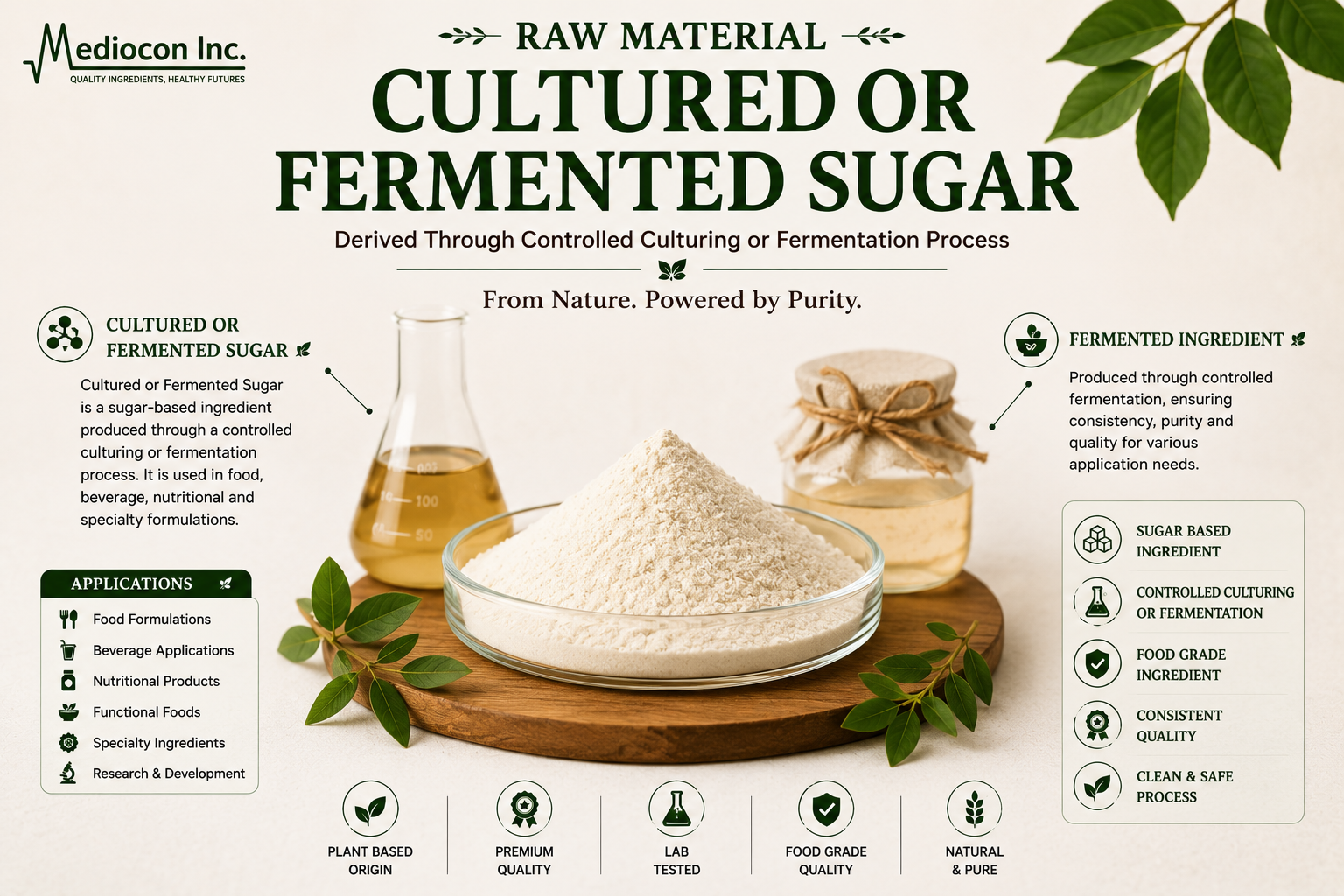 Cultured or Fermented Sugar Manufacturer and Supplier in India | Mediocon INC — Mediocon Inc