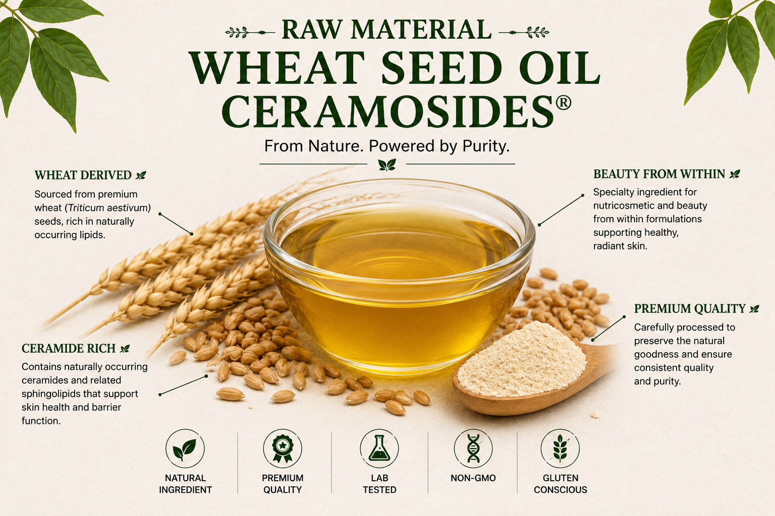 Wheat Seed Oil Ceramosides® Manufacturer and Supplier in India | Mediocon INC — Mediocon Inc