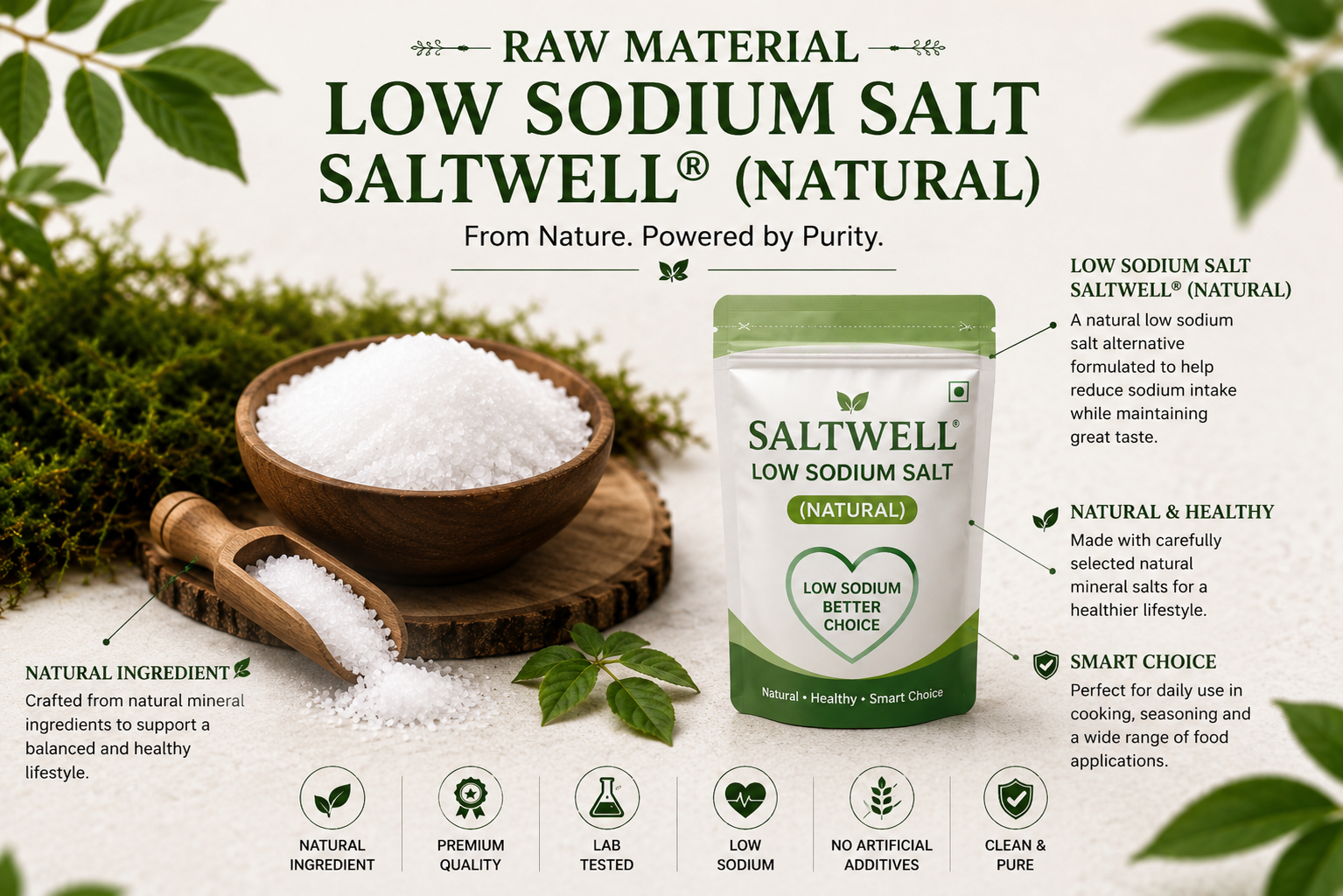 Low Sodium Salt – Saltwell® (Natural) Manufacturer and Supplier in India | Mediocon INC — Mediocon Inc