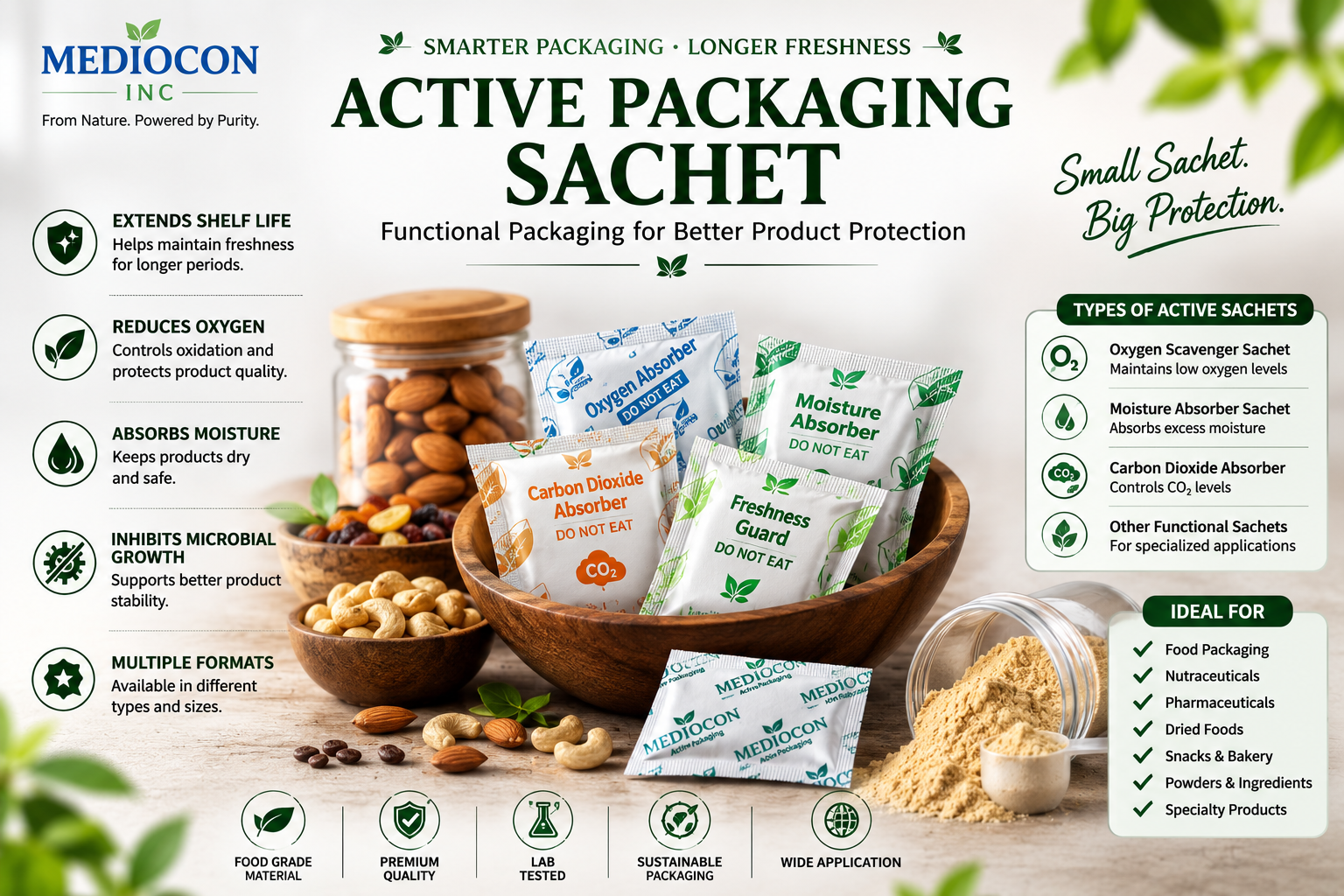Active Packaging Sachet Manufacturer and Supplier in India | Mediocon INC — Mediocon Inc
