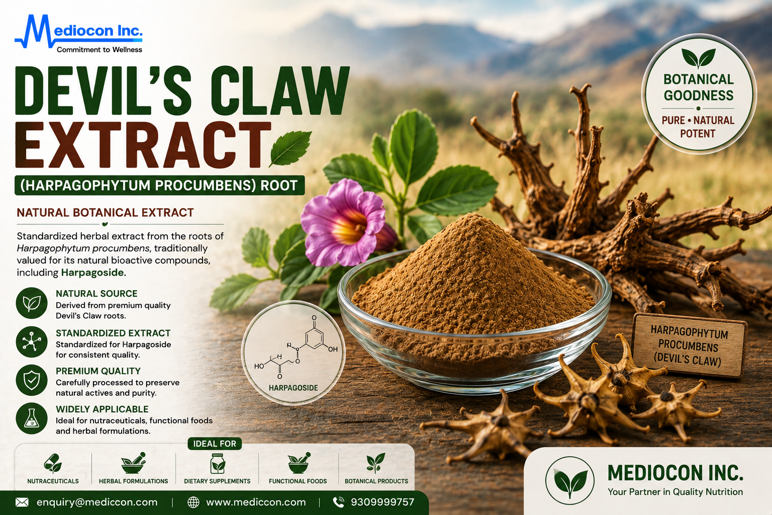 Devil's Claw Extract Manufacturer & Supplier in India | MEDIOCON INC — Mediocon Inc