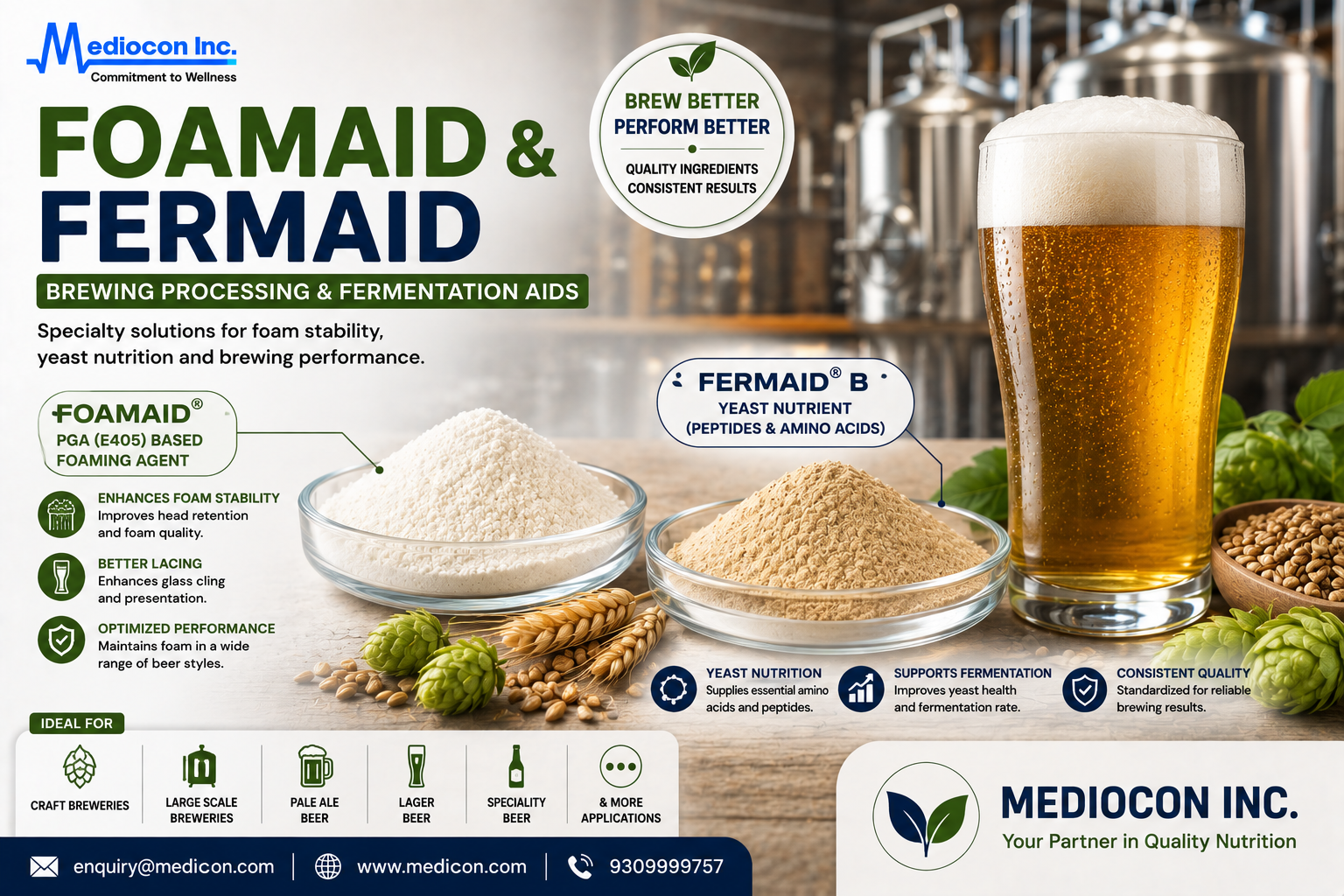 Foamaid and Fermaid Manufacturer & Supplier in India | MEDIOCON INC — Mediocon Inc