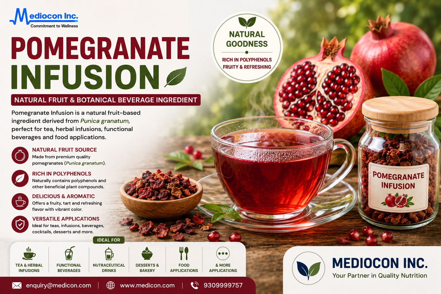Pomegranate Infusion Manufacturer & Supplier in India | MEDIOCON INC — Mediocon Inc