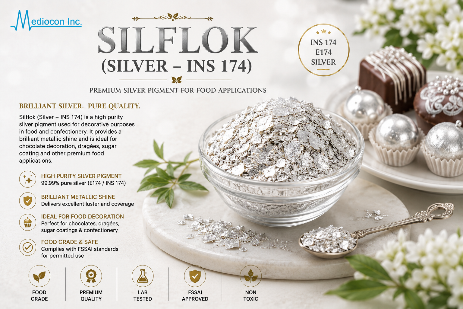 Silflok (Silver – INS 174) Manufacturer & Supplier in India | MEDIOCON INC — Mediocon Inc