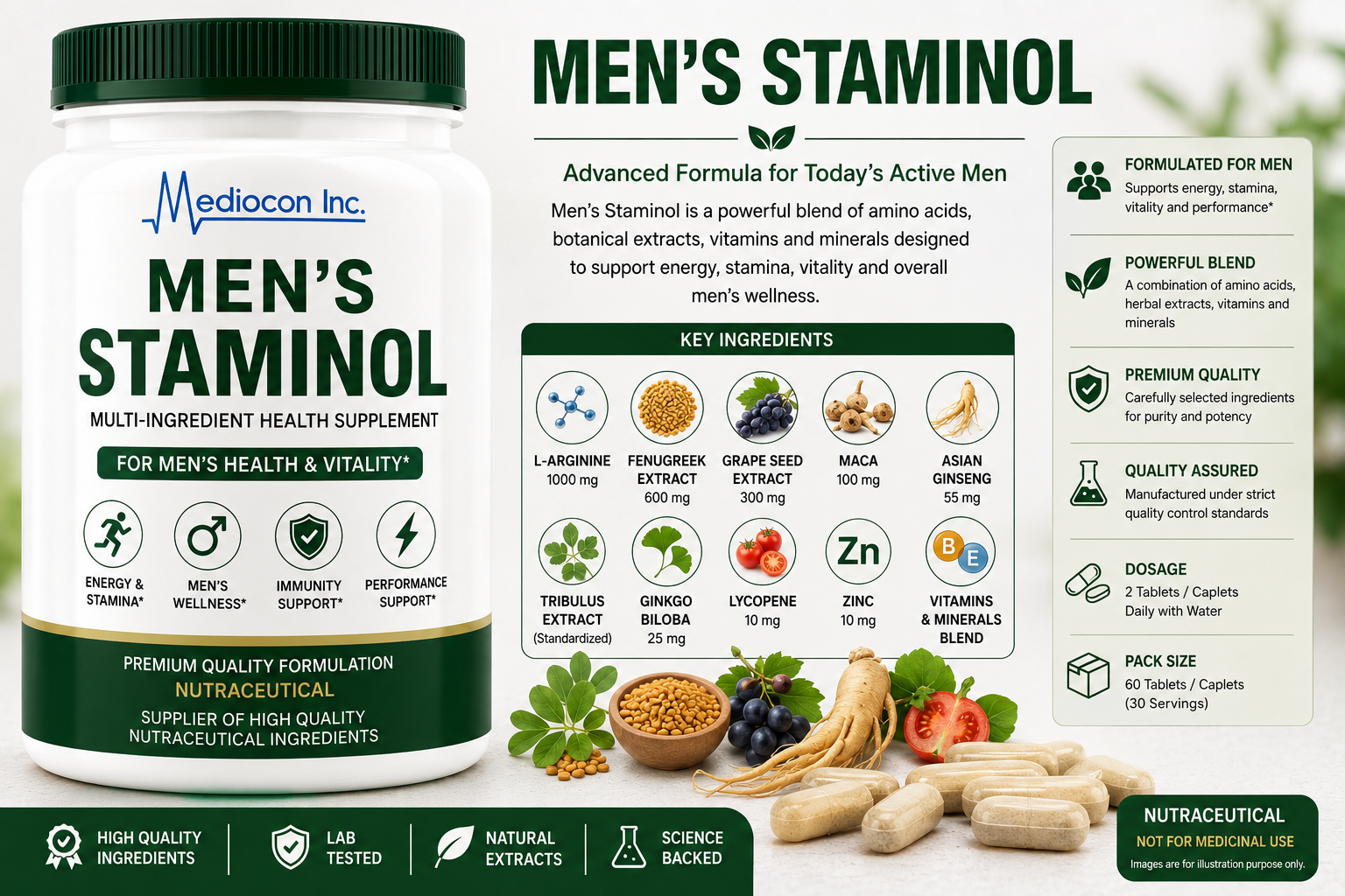 Men's Staminol Manufacturer & Supplier in India | MEDIOCON INC — Mediocon Inc