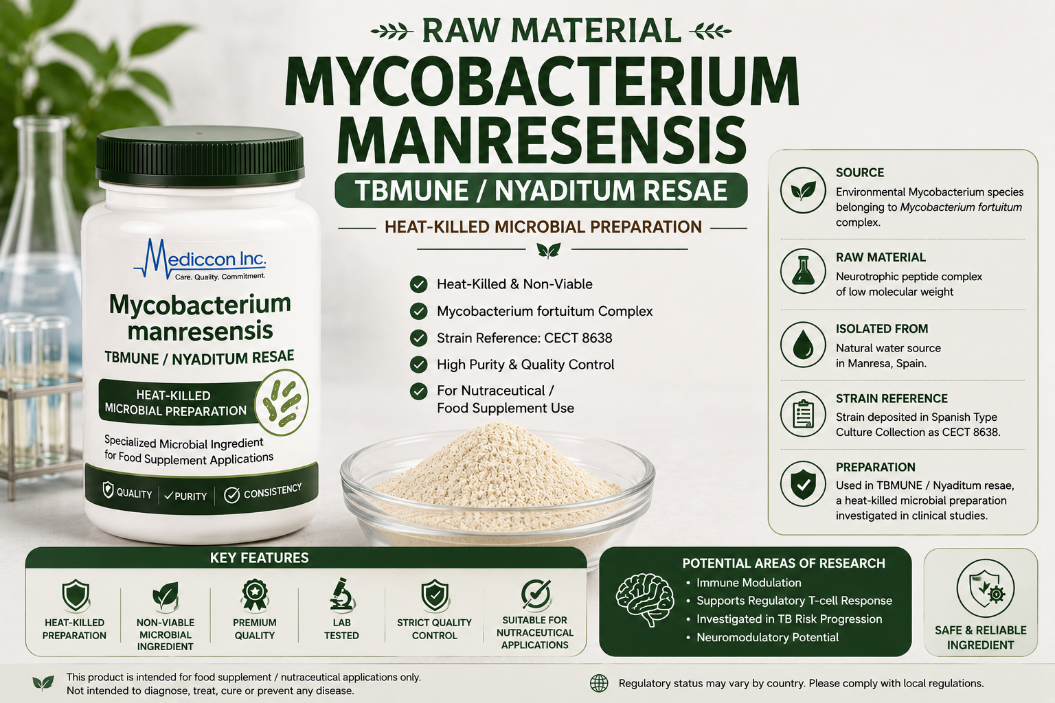 Mycobacterium manresensis (TBMUNE / Nyaditum resae) Manufacturer & Supplier in India | MEDIOCON INC — Mediocon Inc