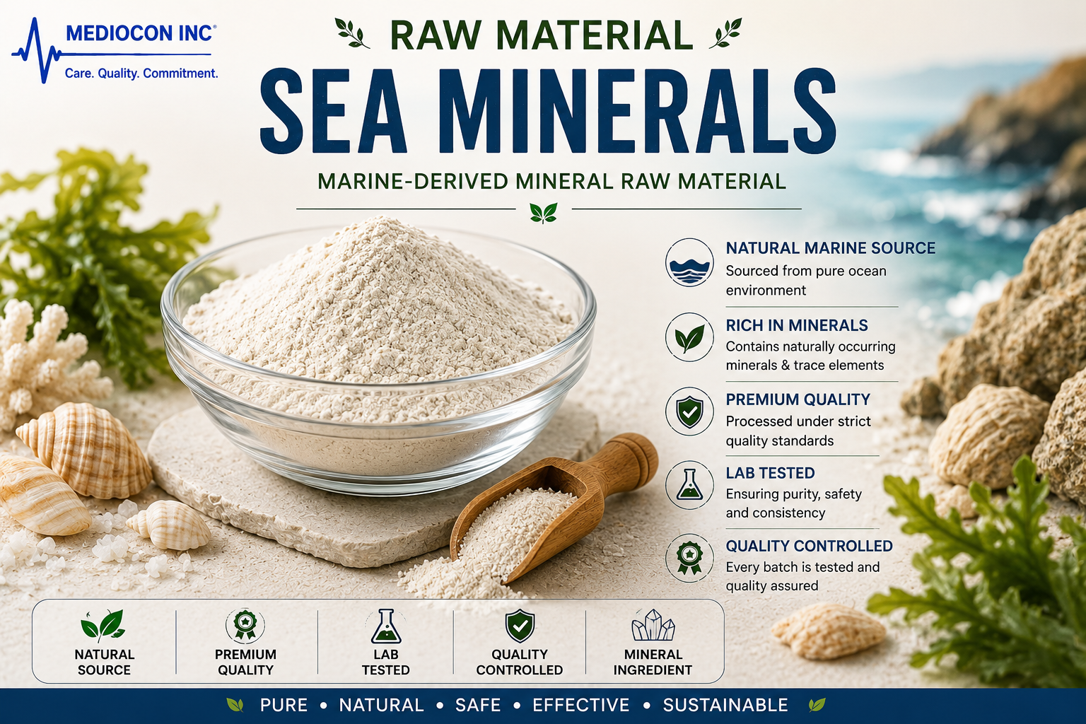 Sea Minerals Manufacturer & Supplier in India | MEDIOCON INC — Mediocon Inc
