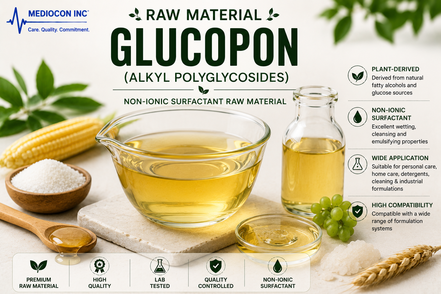 Glucopon (Alkyl Polyglycosides) Manufacturer & Supplier in India | MEDIOCON INC — Mediocon Inc