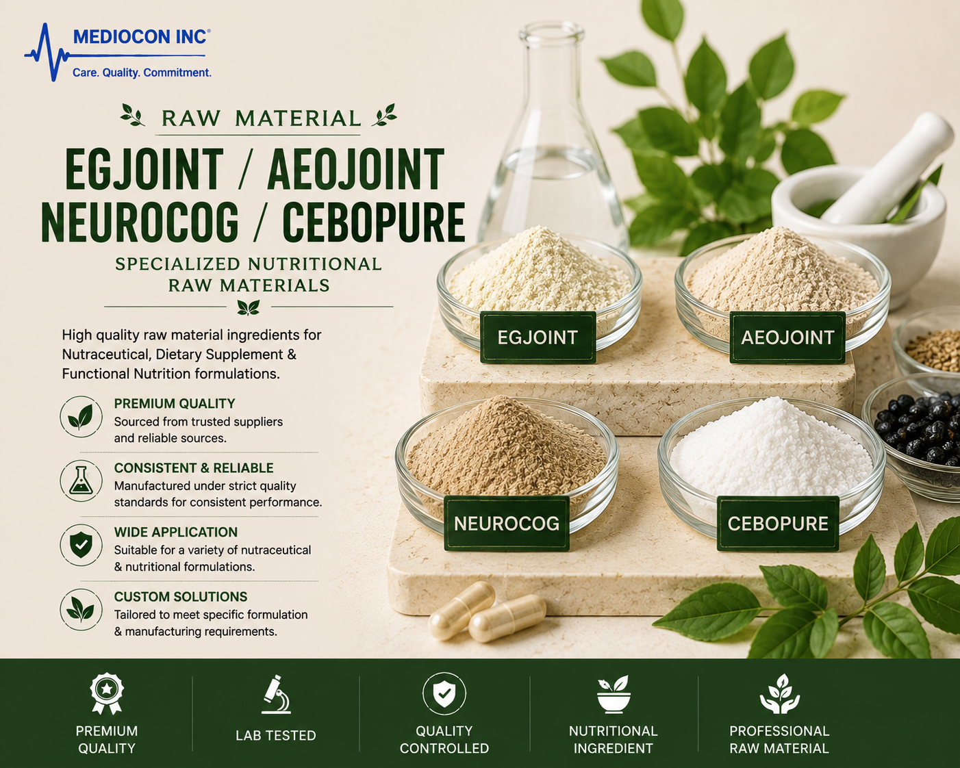 EgJoint / Aeojoint / Neurocog / Cebopure Manufacturer & Supplier in India | MEDIOCON INC — Mediocon Inc