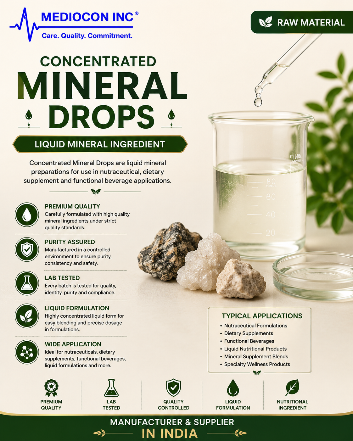 Concentrated Mineral Drops Manufacturer & Supplier in India | MEDIOCON INC — Mediocon Inc