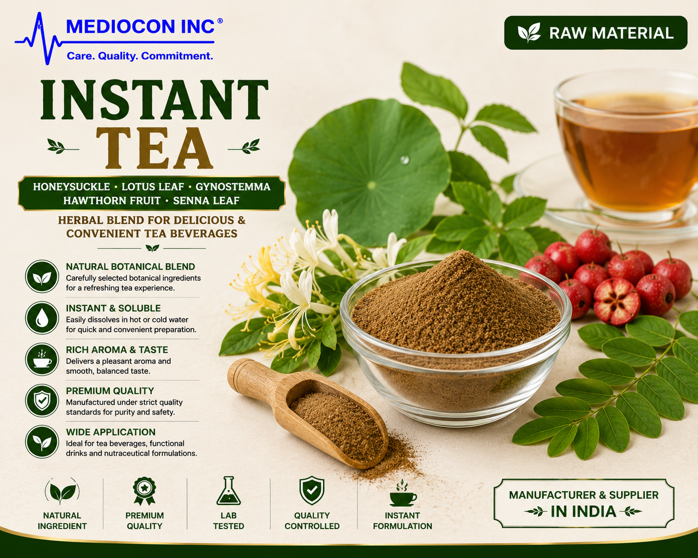 Instant Tea Manufacturer & Supplier in India | MEDIOCON INC — Mediocon Inc