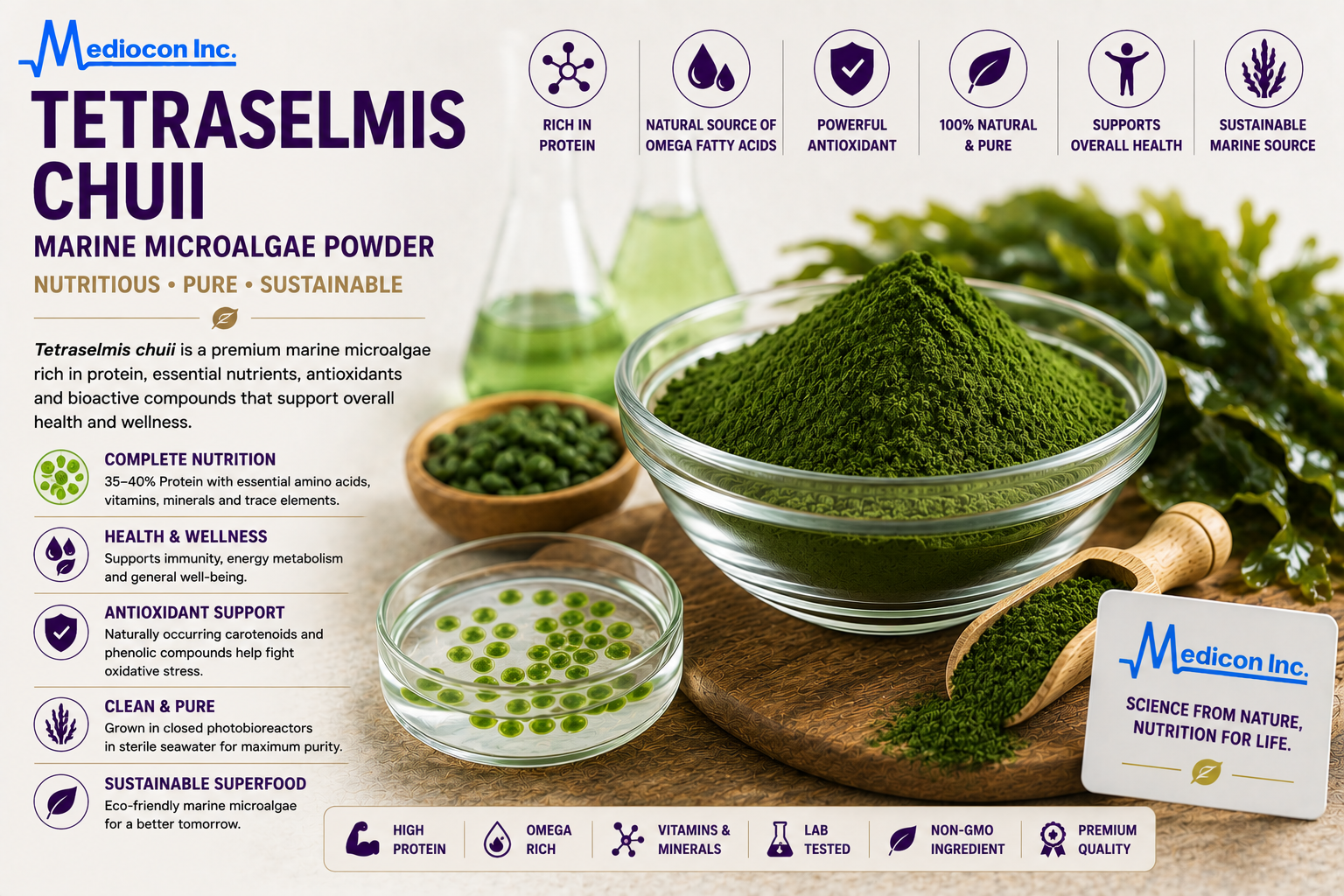 Tetraselmis Chuii Manufacturer & Supplier in India | MEDIOCON INC — Mediocon Inc