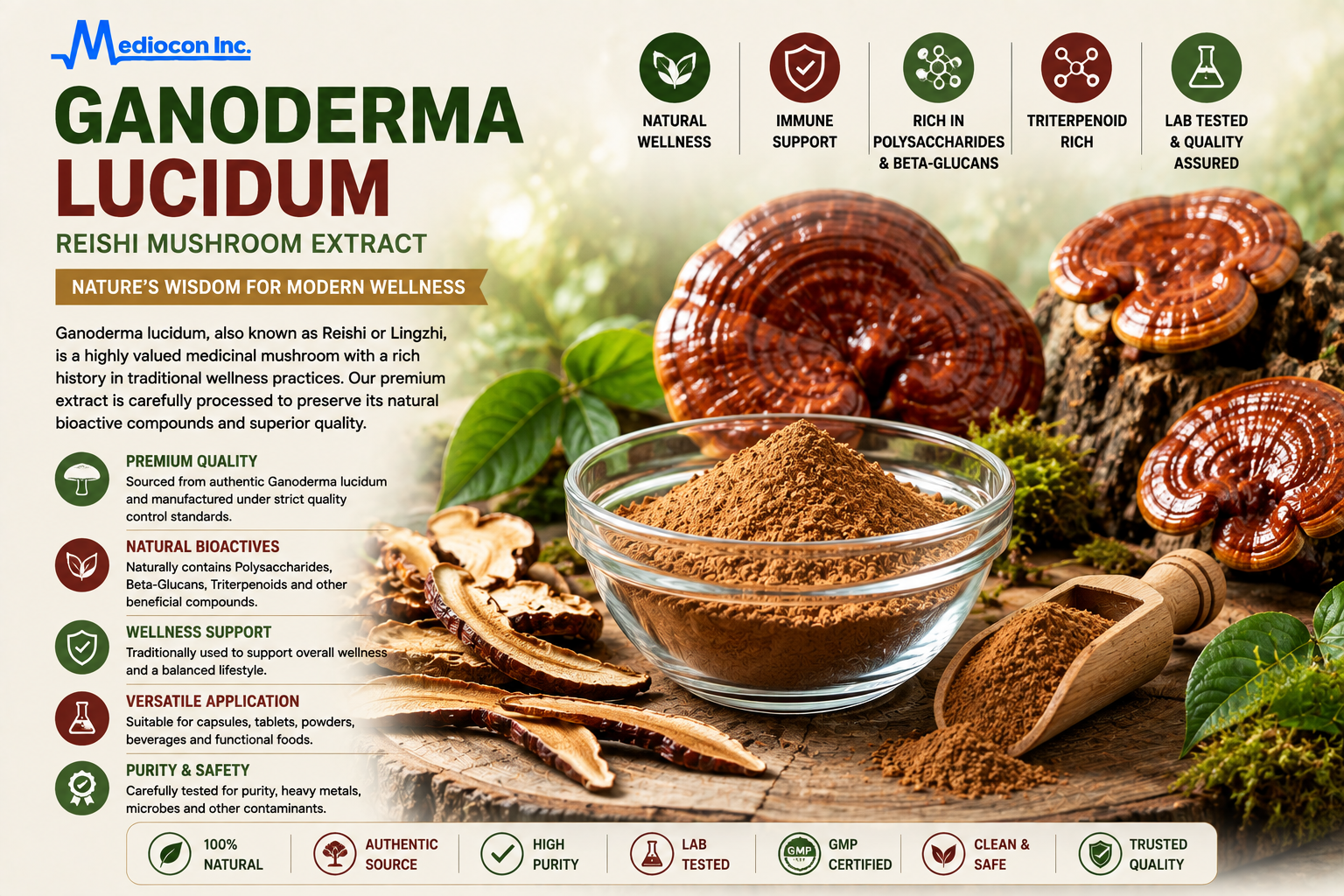 create image for this product create natural as this ss type and add logo — Mediocon Inc