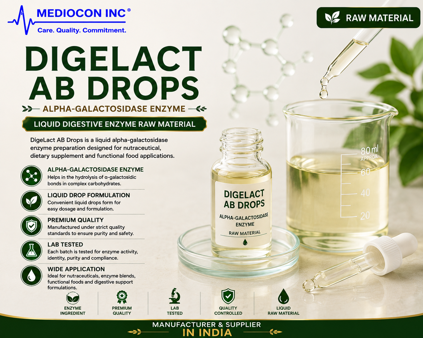 DigeLact AB Drops Manufacturer & Supplier in India | MEDIOCON INC — Mediocon Inc