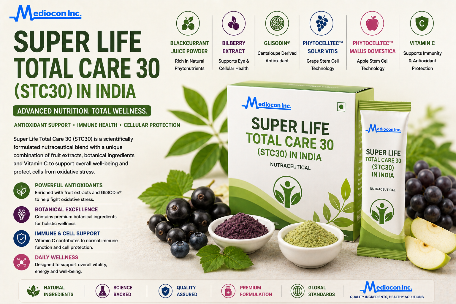 Super Life Total Care 30 (STC30) Manufacturer & Supplier in India | MEDIOCON INC — Mediocon Inc