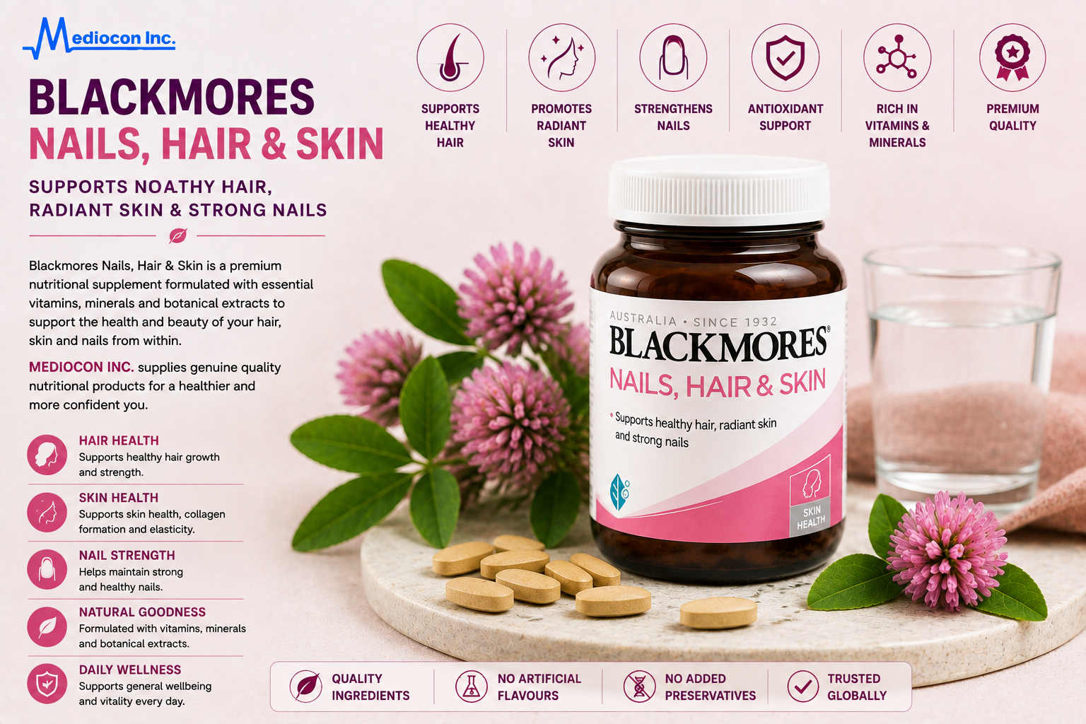 Blackmores Nails, Hair & Skin Manufacturer and Supplier in India | MEDIOCON INC — Mediocon Inc