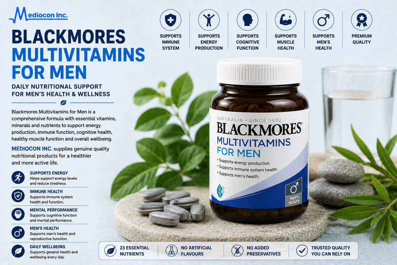 Blackmores Multivitamins for Men Manufacturer and Supplier in India | MEDIOCON INC — Mediocon Inc