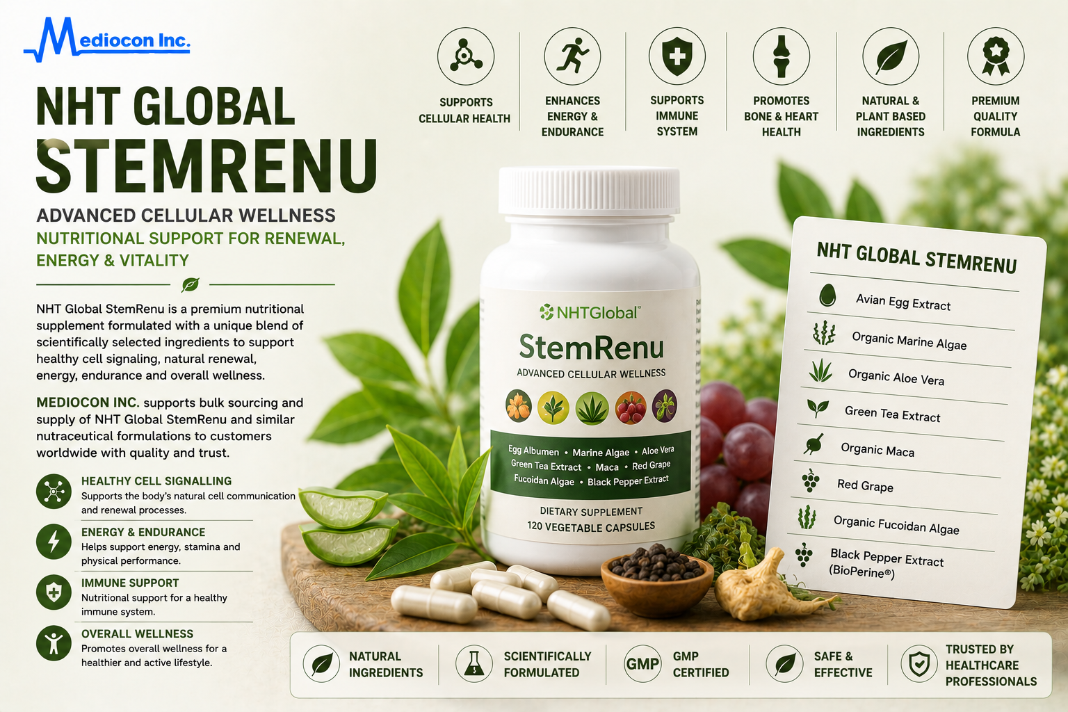 NHT Global StemRenu Manufacturer and Supplier in India | MEDIOCON INC — Mediocon Inc