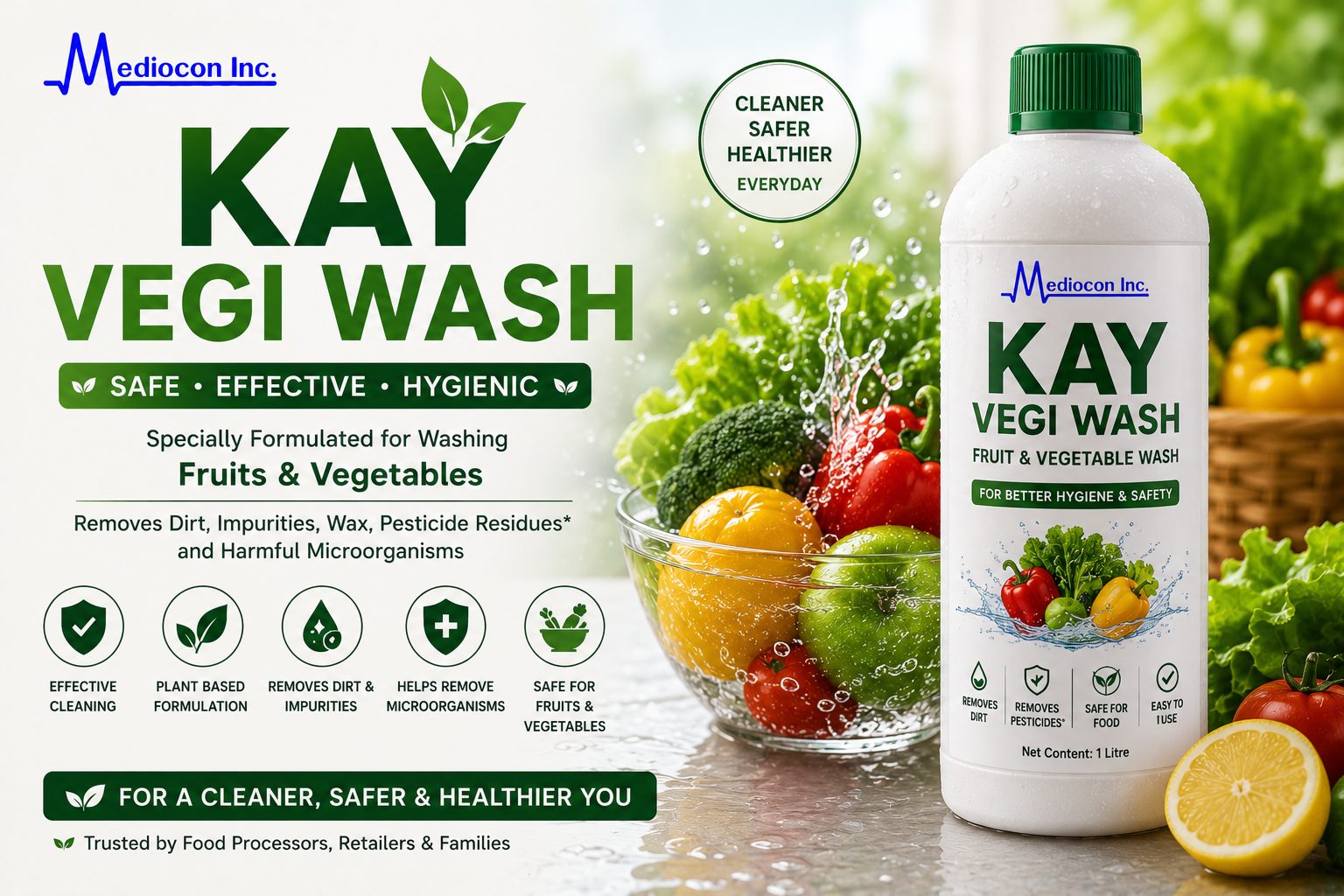 Kay Vegi Wash Manufacturer and Supplier in India | MEDIOCON INC — Mediocon Inc