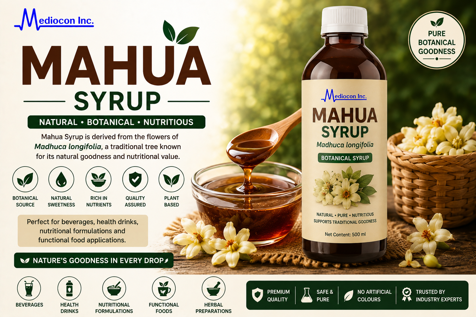 Mahua Syrup Manufacturer and Supplier in India | MEDIOCON INC — Mediocon Inc