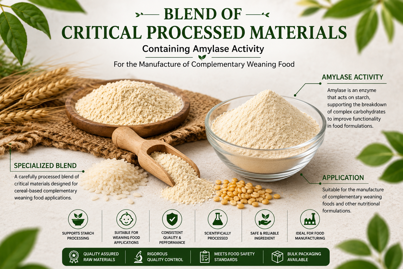Blend of Critical Processed Materials Containing Amylase Activity Manufacturer and Supplier in India | MEDIOCON INC — Mediocon Inc