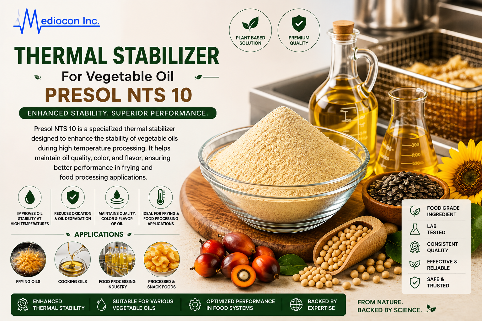 Thermal Stabilizer for Vegetable Oil Presol NTS 10 Supplier in India | MEDIOCON INC — Mediocon Inc
