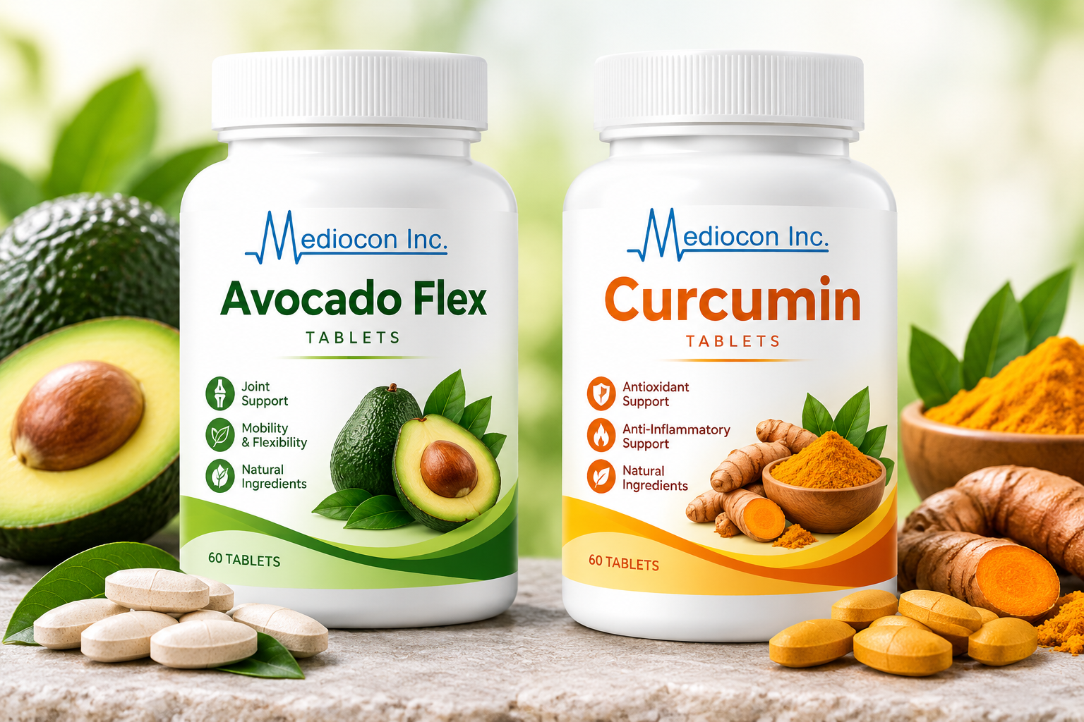 Avocado Flex and Curcumin Tablets manufacturer and Supplier in India | MEDIOCON INC — Mediocon Inc