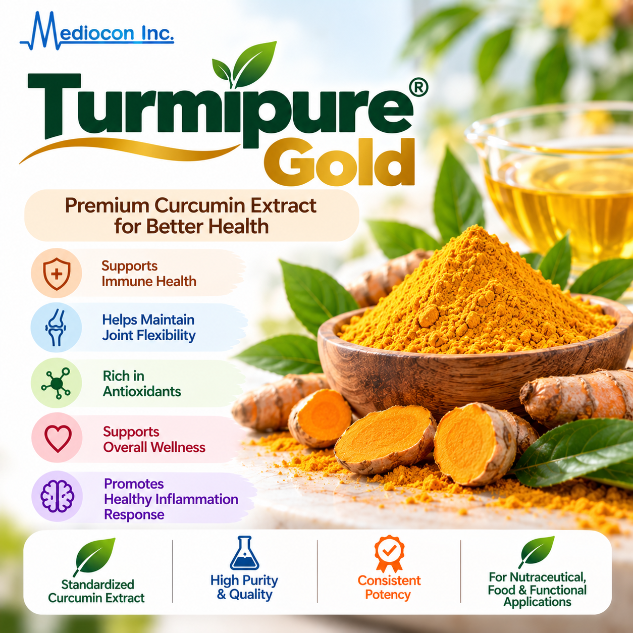TurmiPure Gold™ Manufacturer in India | Mediocon Inc. — Mediocon Inc
