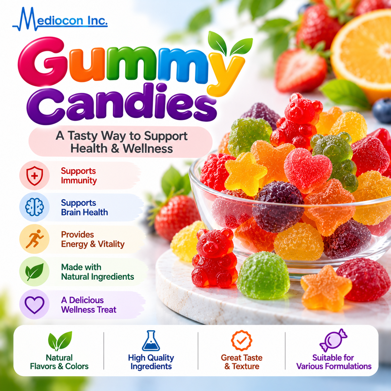 Gummy Candies Manufacturer in India | Mediocon Inc. — Mediocon Inc