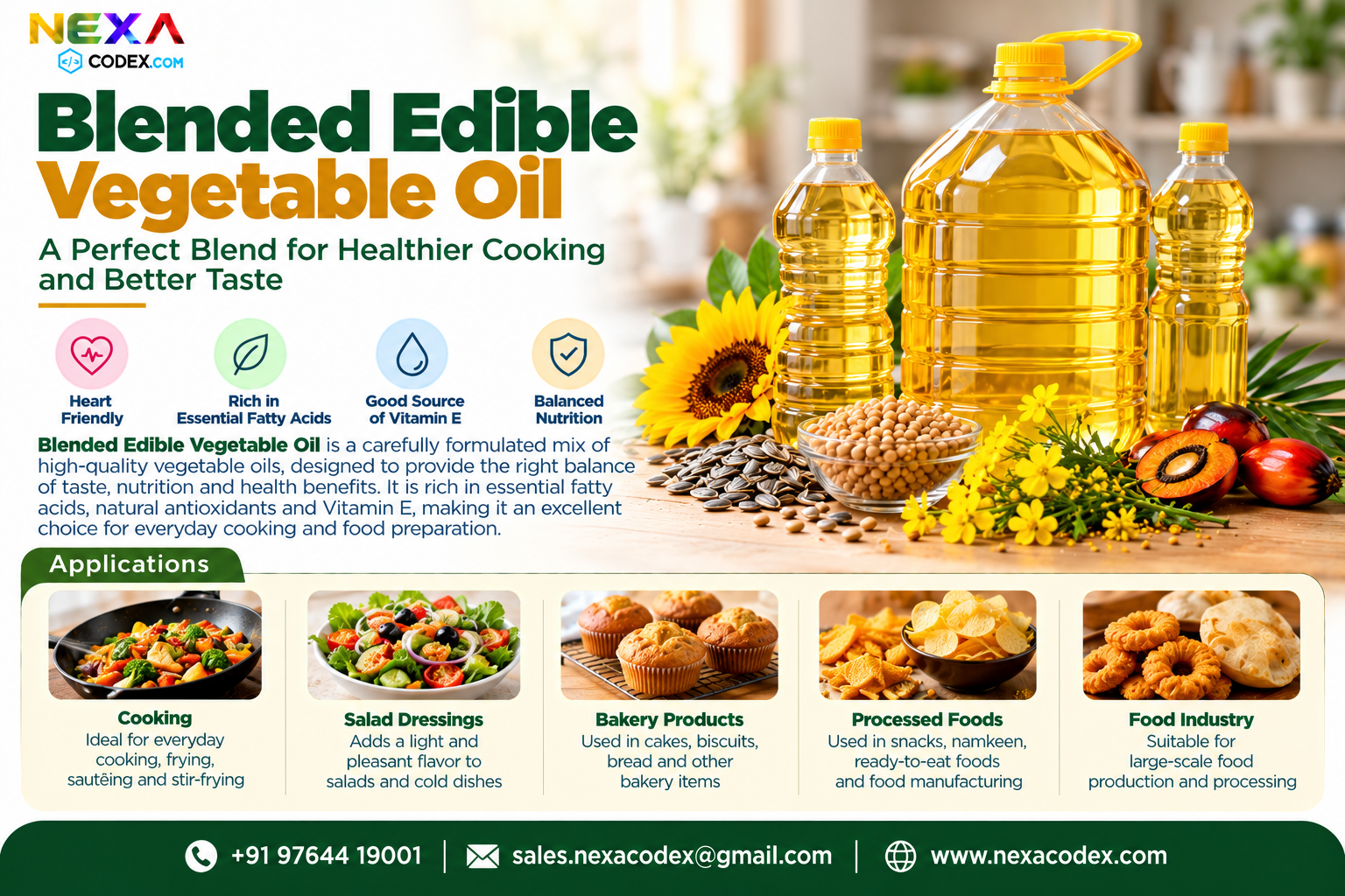 Page Title: Blended Edible Vegetable Oil Manufacturer in India | Mediocon Inc. — Mediocon Inc